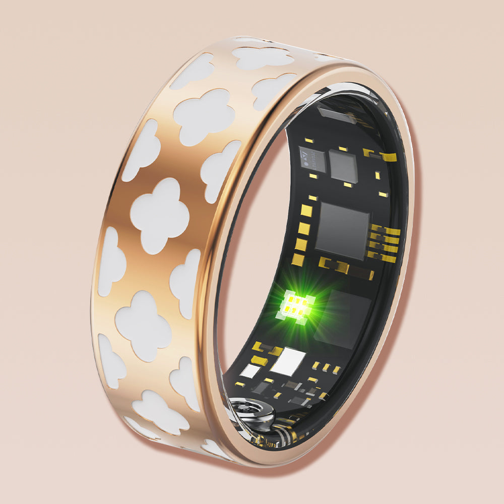 Ftiaos R11 Colour Enamels Blood Sugar Blood Pressure Blood oxygen Sleep Monitoring Waterproof Smart Ring
