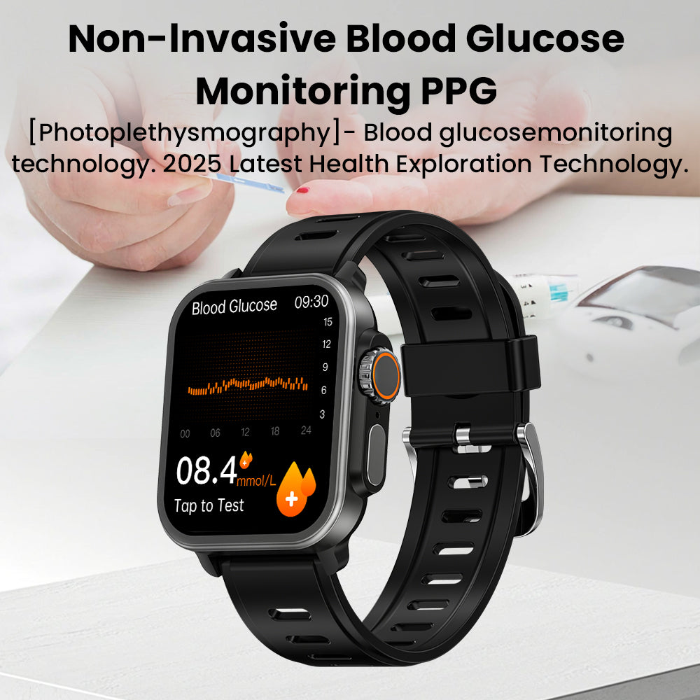 Fitaos VEE ECG/EKG Blood Glucose Blood Oxygen Heart Rate Monitoring Sport SmartWatch