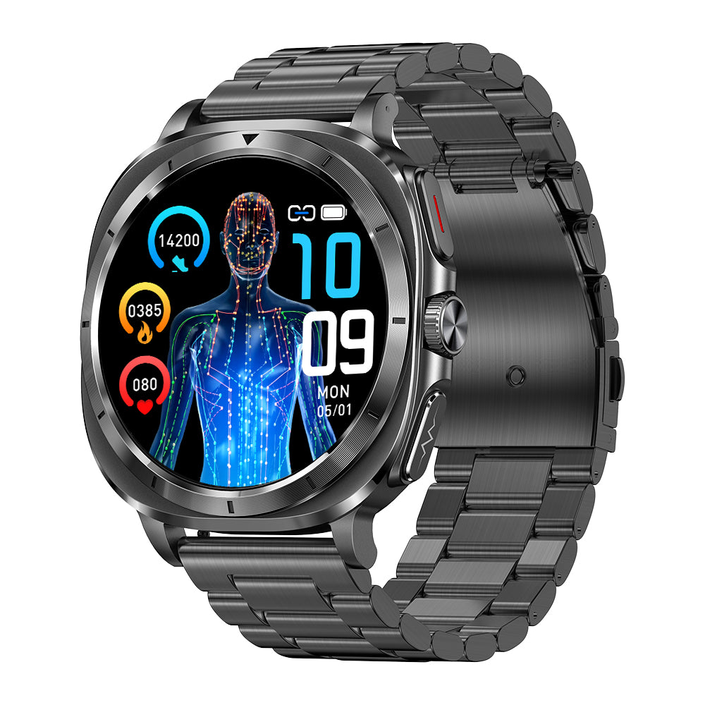 Fitaos P04 ECG Blood glucose Sos Uric acid cholesterol Stress monitoring Smartwatch