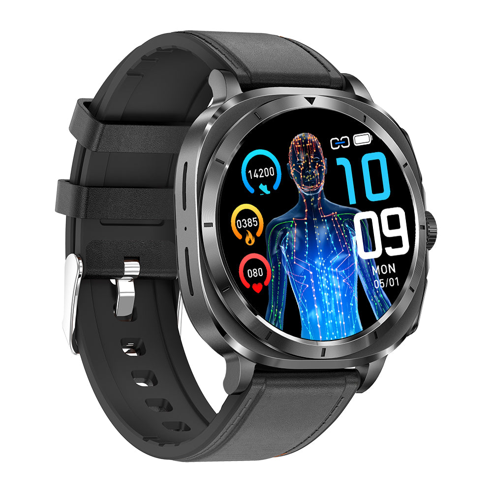 Fitaos P04 ECG Blood glucose Sos Uric acid cholesterol Stress monitoring Smartwatch