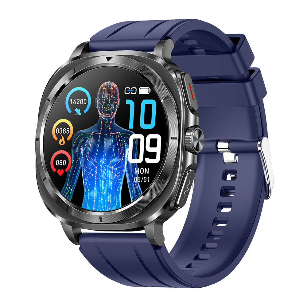 Fitaos P04 ECG Blood glucose Sos Uric acid cholesterol Stress monitoring Smartwatch