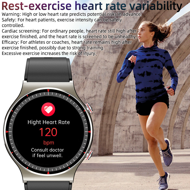 FITAOS 2025 New ECG+PPG Full Touch Screen Smart Watch with Blood Oxygen Blood Pressure Heart Rate