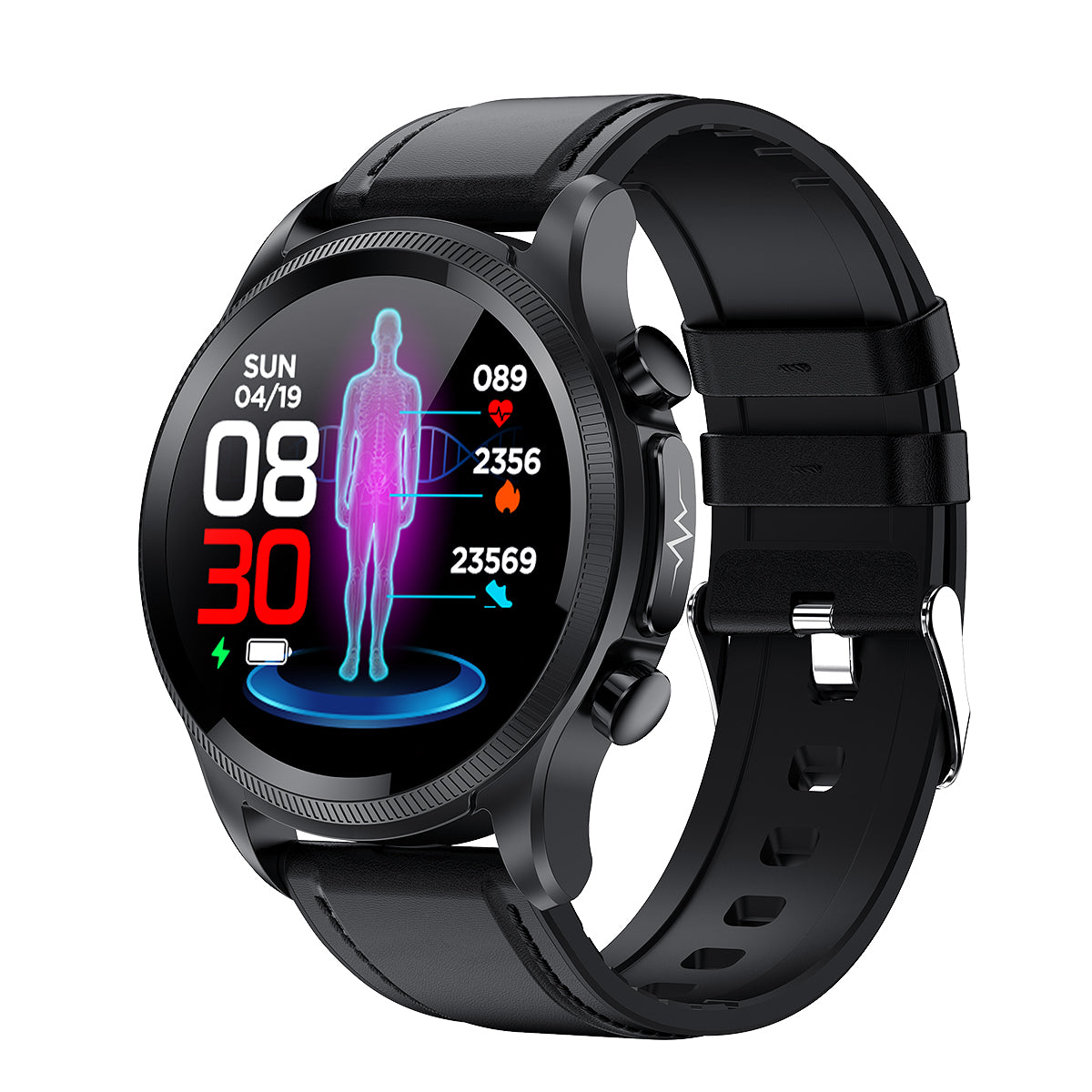 FITAOS Multifunctional Monitoring Smartwatch With ECG /Blood Oxygen/Blood Pressure/Blood Glucose