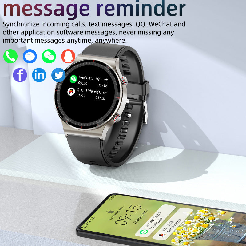 FITAOS 2025 New ECG+PPG Full Touch Screen Smart Watch with Blood Oxygen Blood Pressure Heart Rate