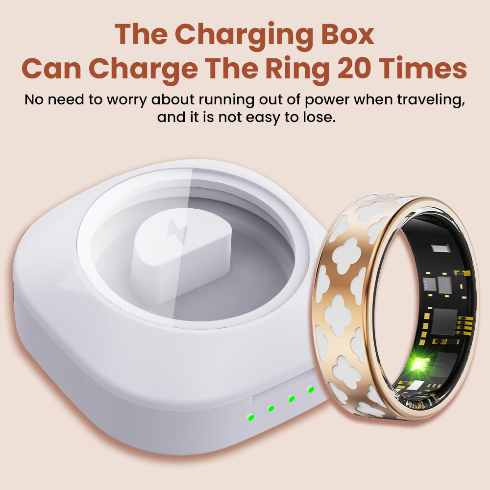 Ftiaos R11 Colour Enamels Blood Sugar Blood Pressure Blood oxygen Sleep Monitoring Waterproof Smart Ring