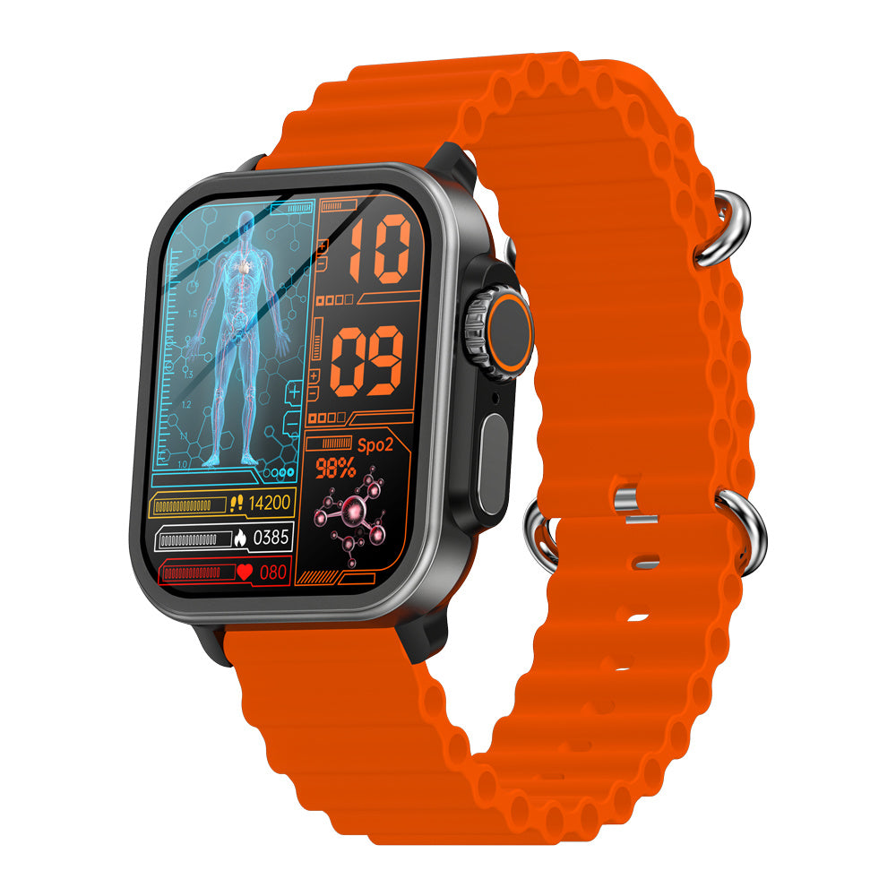 FITAOS VEE Bluetooth Call ECG/EKG Blood Oxygen Heart rate Blood Sugar Monitoring Music SmartWatch
