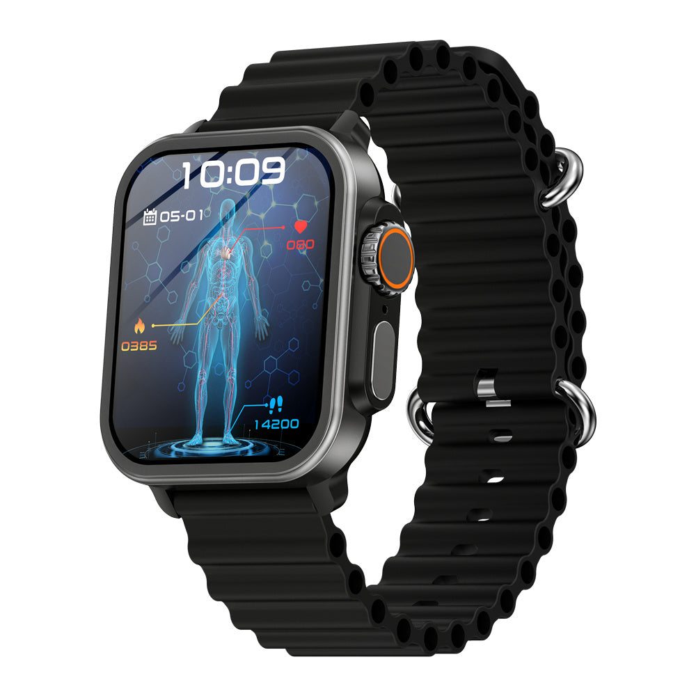FITAOS VEE Bluetooth Call ECG/EKG Blood Oxygen Heart rate Blood Sugar Monitoring Music SmartWatch