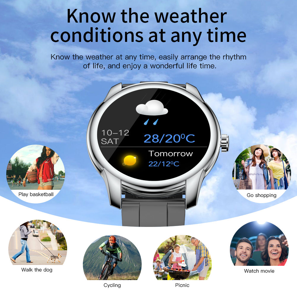 FITAOS Heart Rate Blood Pressure Monitoring Bluetooth Smartwatch VKW9