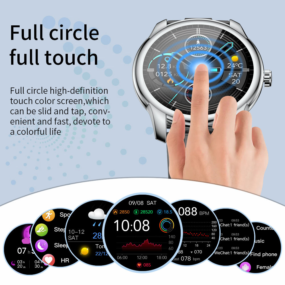 FITAOS Heart Rate Blood Pressure Monitoring Bluetooth Smartwatch VKW9