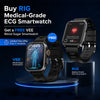 FITAOS RIG and VEE health smartwatches, two ECG watches in one bundle