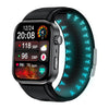 FITAOS Max 7 smartwatch showing a wrist blood pressure reading on its display