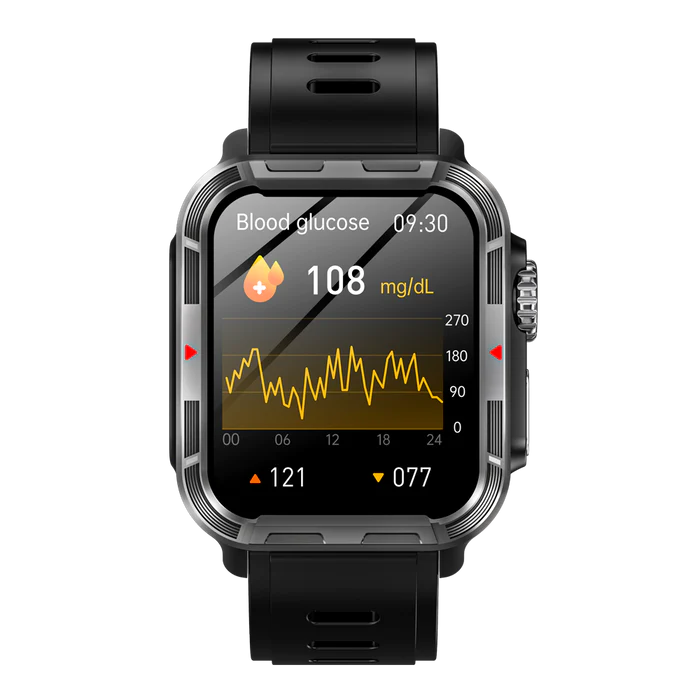 FITAOS VEE PRO Rugged Sports Smartwatch for Body composition /ECG/ Blood sugar/Blood pressure/heart rate monitoring
