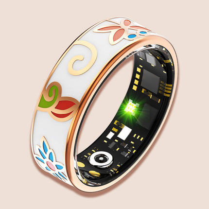 Fitaos R10 Colour Enamels Blood Sugar Blood Pressure Blood oxygen Sleep Monitoring Waterproof Smart Ring