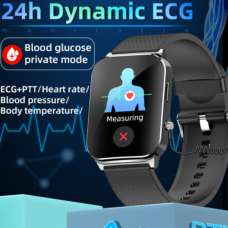 HD Large-Screen Dynamic ECG Continuous Monitoring Blood Sugar Monitoring Smart Sports Watch