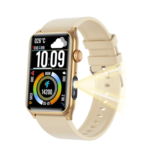 Fitaos Flashlight Blood Sugar Blood Pressure Blood oxygen Sleep Monitoring Waterproof Smartwatch