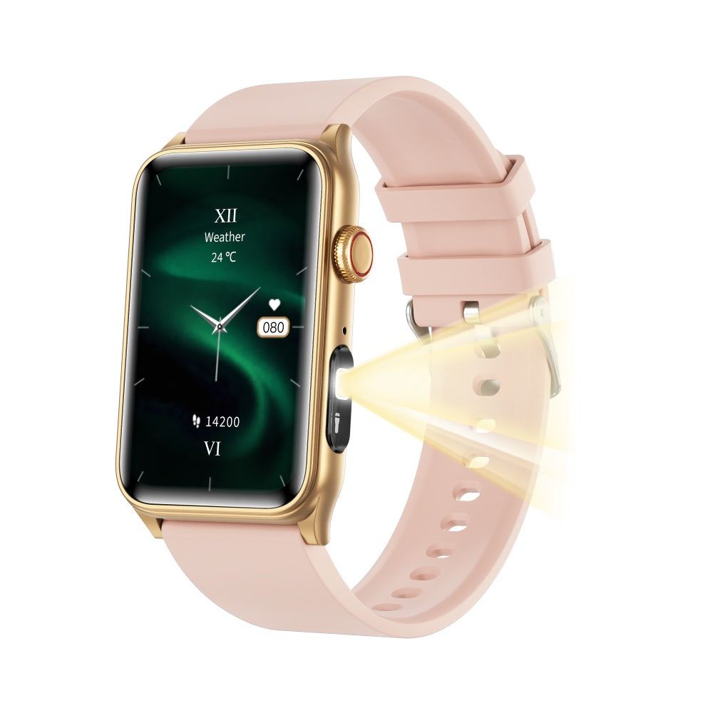 Fitaos Flashlight Blood Sugar Blood Pressure Blood oxygen Sleep Monitoring Waterproof Smartwatch