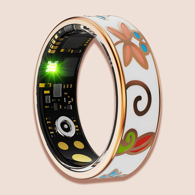 Fitaos R10 Colour Enamels Blood Sugar Blood Pressure Blood oxygen Sleep Monitoring Waterproof Smart Ring