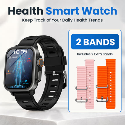 Fitaos VEE ECG/EKG Blood Glucose Blood Oxygen Heart Rate Monitoring Sport SmartWatch