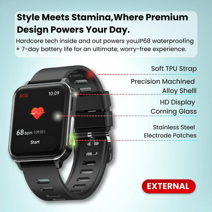 CFDA Certification Health ECG  Smartwatch With Blood Oxygen Heart Rate Monitor Sleep Monitoring Health Tracker Watch