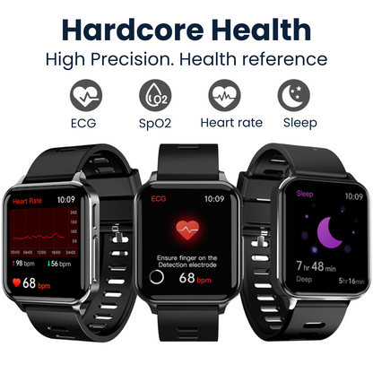 CFDA Certification Health ECG  Smartwatch With Blood Oxygen Heart Rate Monitor Sleep Monitoring Health Tracker Watch