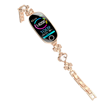 Fitaos Blood Sugar Blood Pressure monitoring Luxury Diamond Design Fashion Smartwatch