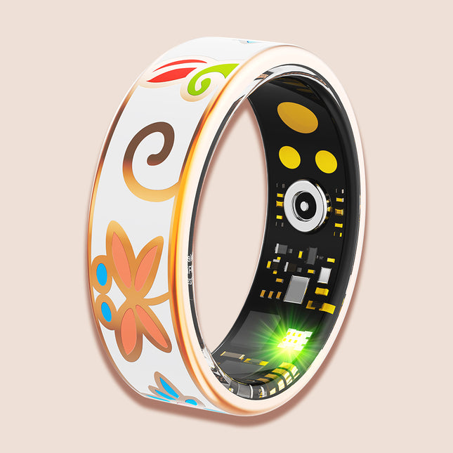 Fitaos R10 Colour Enamels Blood Sugar Blood Pressure Blood oxygen Sleep Monitoring Waterproof Smart Ring
