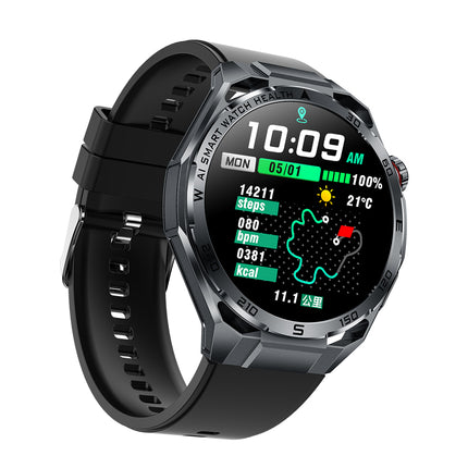 Fitaos P06 AI Analysis ECG Blood glucose Blood Oxygen monitoring Flashlight SOS Smartwatch