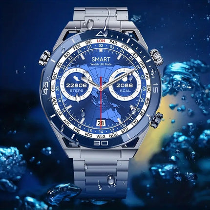 FITAOS ECG Blood Glucose Blood Pressure Monitoring Bluetooth Talk Sports Smartwatch