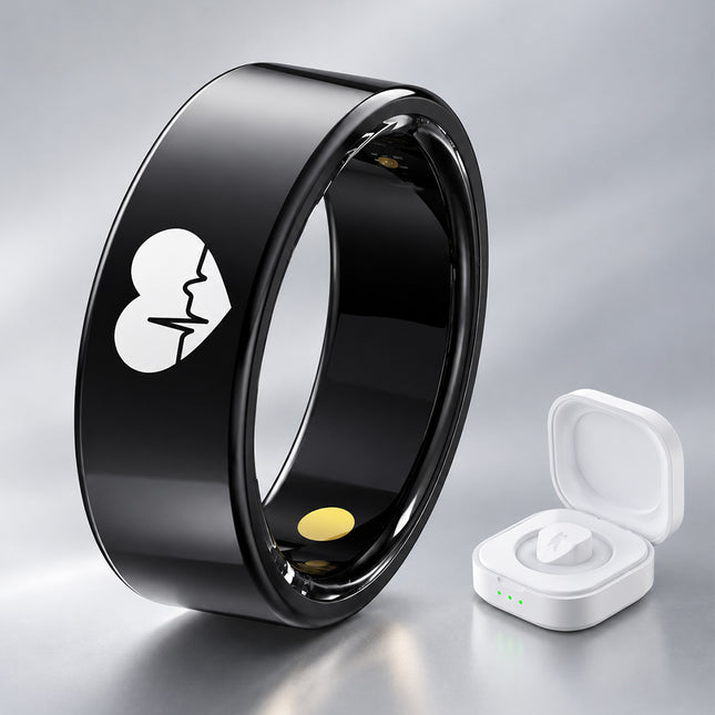 FITAOS R07 Blood Glucose ECG/EKG Blood Pressure Monitoring AI Health Analysis Smart Ring
