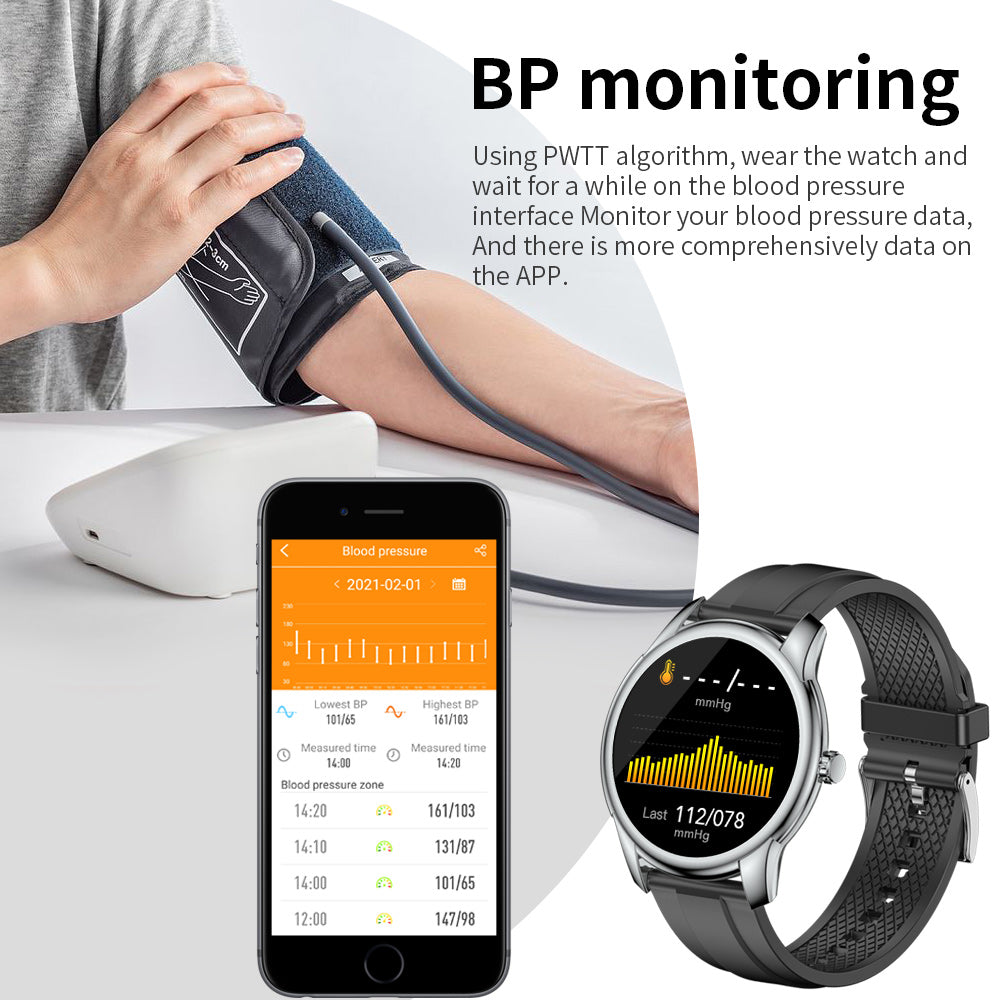 FITAOS Heart Rate Blood Pressure Monitoring Bluetooth Smartwatch VKW9