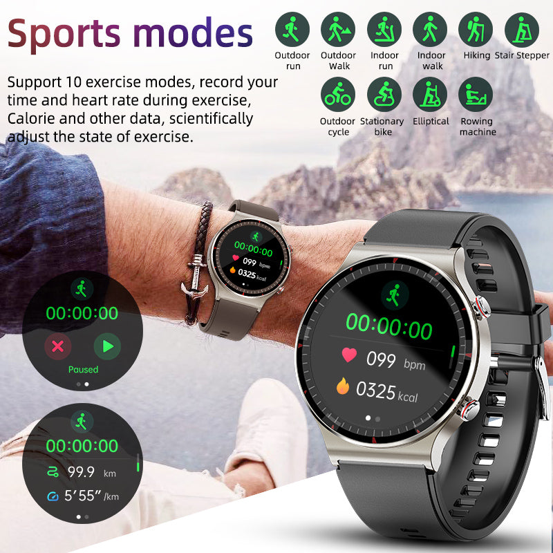 W34+ Bluetooth Call Series 6 Smart Watch Full Touch Screen Support Heart  Rate ECG Monitor for IOS and Android PK IWO 15 | Raj cloth center