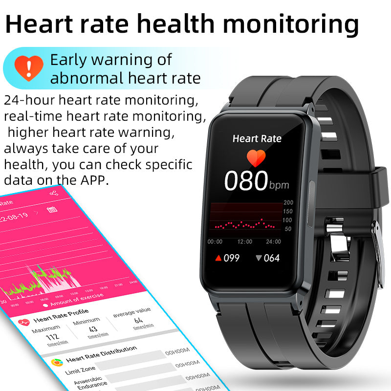 Fitaos Body Temperature ECG  Blood Oxygen Heart rate Blood Pressure Monitoring Fitness Tracker Watch VKEP01